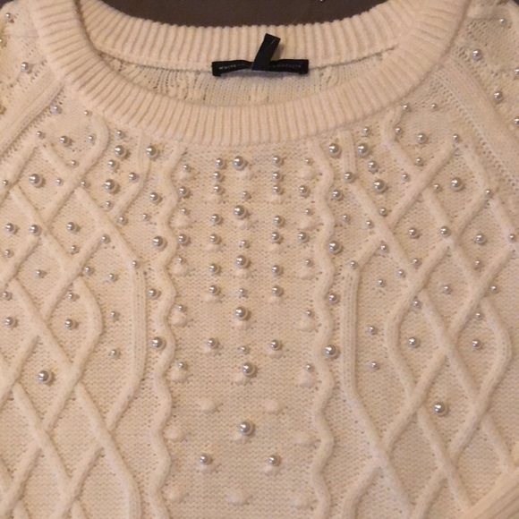NWT WHBM Pearl Cable Pullover Sweater Lg - Picture 10 of 11